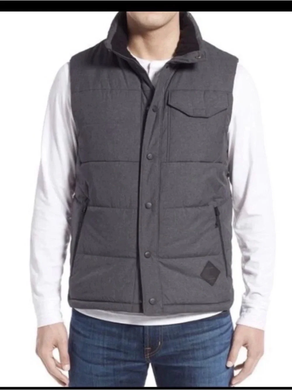 The North Face Men’s Medium Patricks Point Vest Puffer Grey Insulated